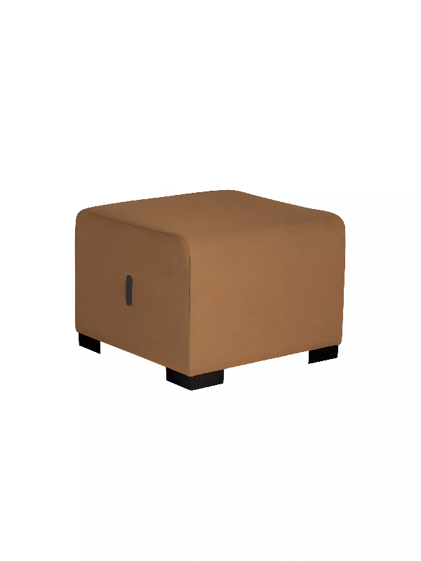 Pouf 1 place terre de sienne_0
