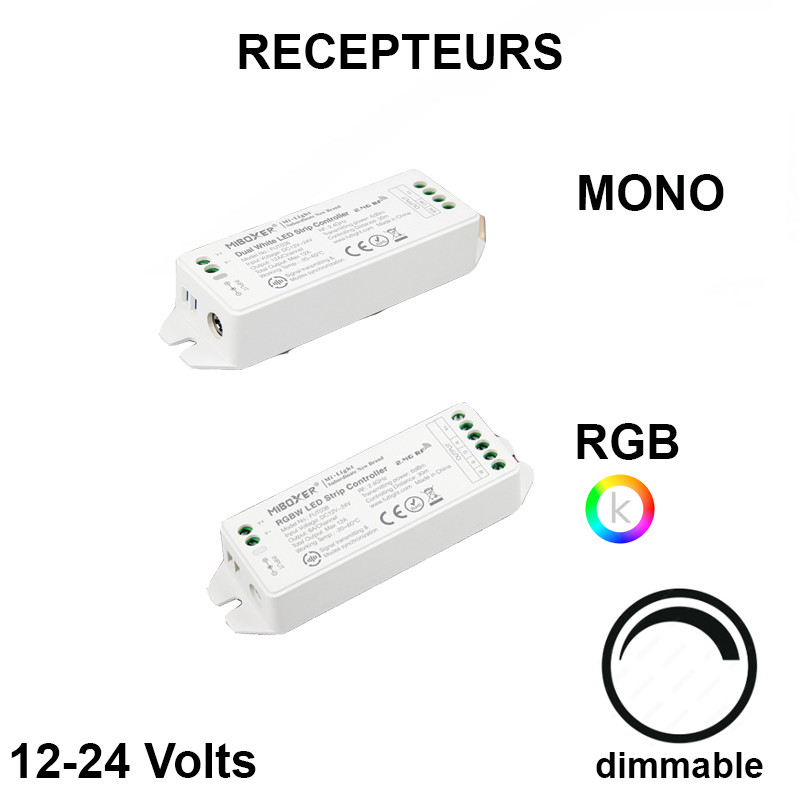 Récepteur de télécommande radiofréquence - RECRGB - pour rubans LED monochromes et RGB_0