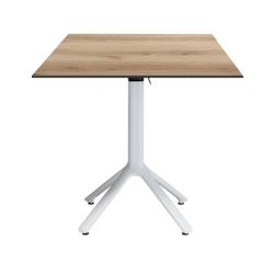 Restootab - Table pliable Nemo blanche pour extérieur chêne clair 70x70 - marron TB-NEM1-7070C-CH.DELA_0