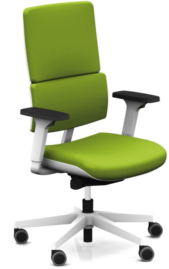 Siège ergonomique Sokoa Wi-Max 1B - fauteuil de travail avec dossier tapissé, renfort lombaire et accoudoirs réglables_0