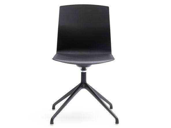Lot de 2 sièges de réunion Kabi Swivel avec piètement pyramidal et coque en polypropylène_0