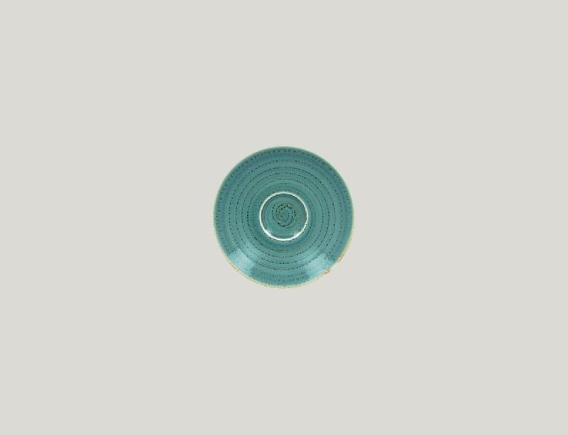 SOUS TASSE À EXPRESSO ROND BLEU PORCELAINE Ø 13 CM TWIRL RAK