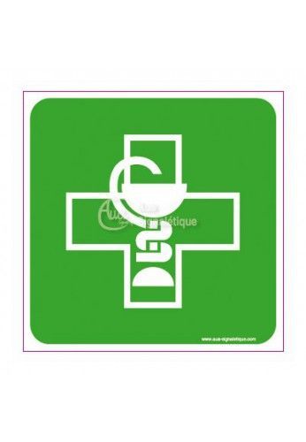 3035-CA-V-130x130 - Panneau Pharmacie - Signalisations sécurité travail - AUA Signalétique - Dimensions 130x130 mm_0