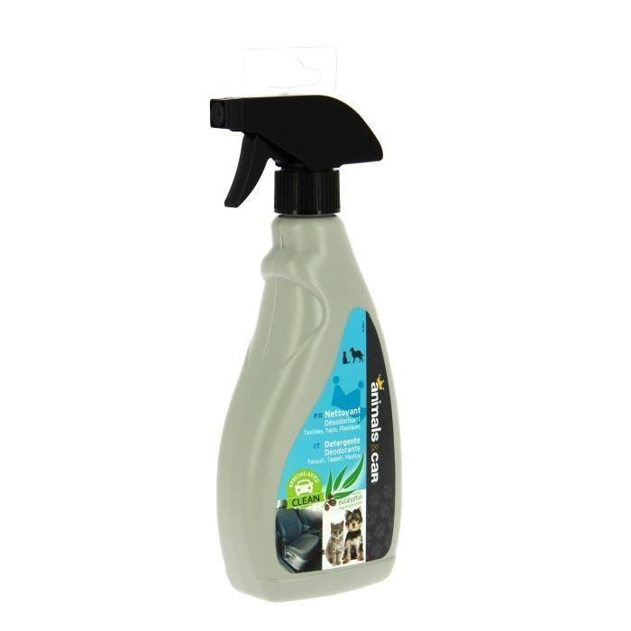 Animals&Car Nettoyant & Désodorisant - Senteur Eucalyptus - Spray 500ml - Adapté sièges auto, plastiques et tissus_0
