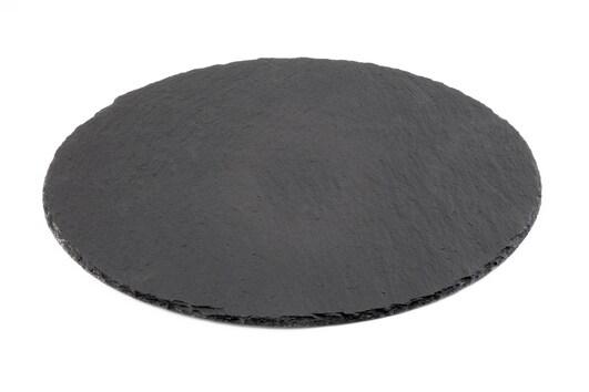 APS Plaque d'ardoise naturelle Ø 22 cm - noir Matériau naturel 968_0