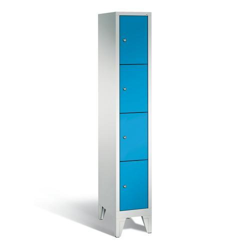 ARMOIRE / VESTIAIRE 4 CASIERS SUPERPOSÉS AVEC PIED CP