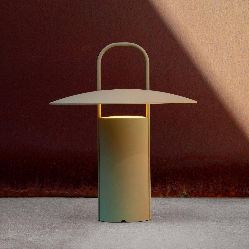 AUDO COPENHAGEN AUDO RAY LAMPE TABLE LED, PORTABLE, VERT POUSSIÈRE