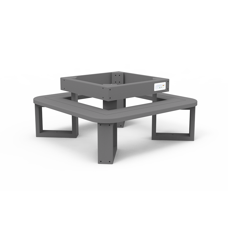 Banc tour d'arbre Elémentaire UBICUITY© - L.1200 mm - UB-TA-02 - Kit de fixation inclus - Finition standard gris argenté_0