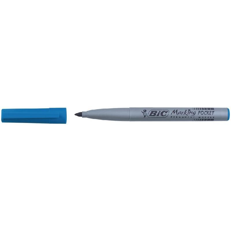 BIC MARQUEUR PERMANENT BIC 1445 - POINTE OGIVE FINE 1,1 MM - BLEU (PRIX À L'UNITÉ)