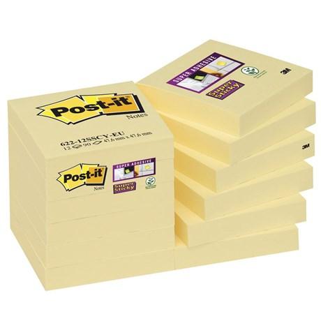 BLOC NOTE POST IT JAUNE 47.6 X 47.6 MM (VENDU PAR 12)