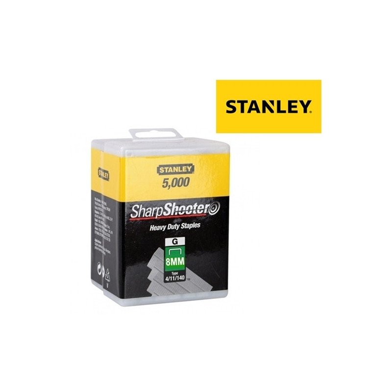 AGRAFES 8 MM TYPE G BOÎTE DE 5000 - STANLEY - 1-TRA705-5T