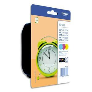 Brother Multipack Jet d'encre HC Cyan/Magenta/Jaune - LC125XLRBWBP - Compatible avec plusieurs modèles Brother_0