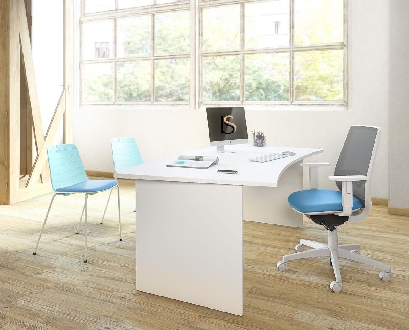 Bureau courbe Tono - Mobel Linea - Acacia foncé_0