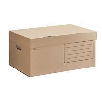 CAISSE À ARCHIVES CARTON H 27 X L 55 X P 36 CM BRUNE - LOT DE 10