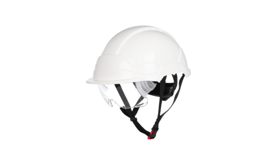 Casque de securite lunette integree phoenix pro blanc_0