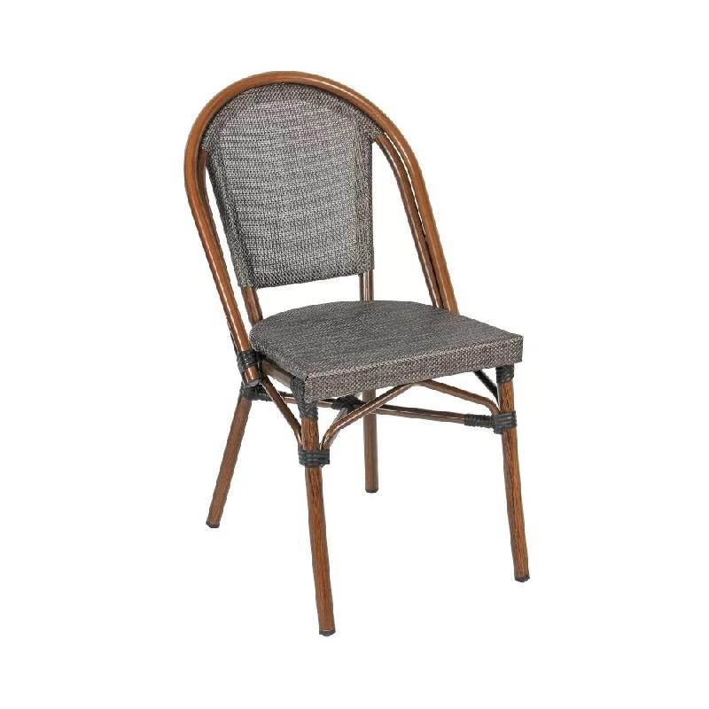 Chaise empilable en aluminium MODENE - Stamp - pliante avec assise et dossier textylène_0