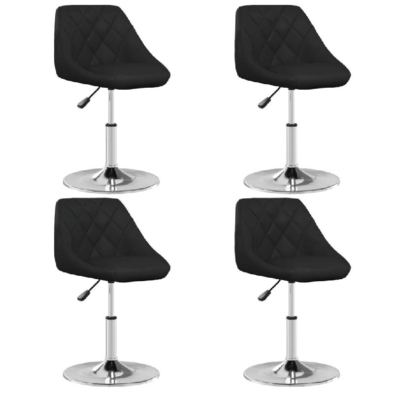 Chaises à manger lot de 4 noir similicuir Modèle Signature Design - 3088636_0
