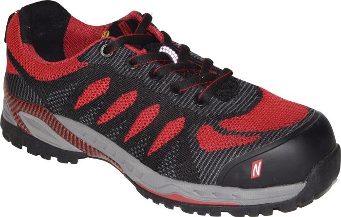 Chaussure de sécurité basse PRO STEP S1P SRC ESD - pointure 46 - noire/rouge - textile NITRAS - normes EN ISO 20345 et EN 61340-4-3_0