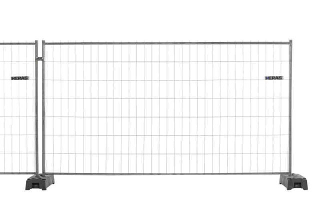 Clôture de chantier avec plot béton ou plastique - Possibilité d'installation d'un portillon_0