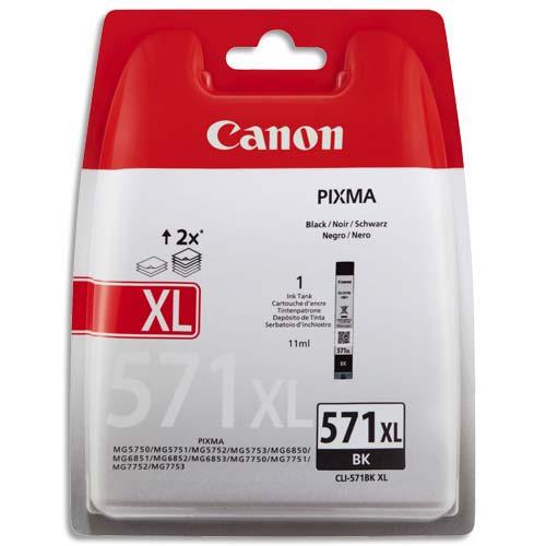 Canon cartouche jet d'encre CLI-571XL Noir 0331C001AA - Compatible avec imprimantes Pixma MG, TS et séries associées_0