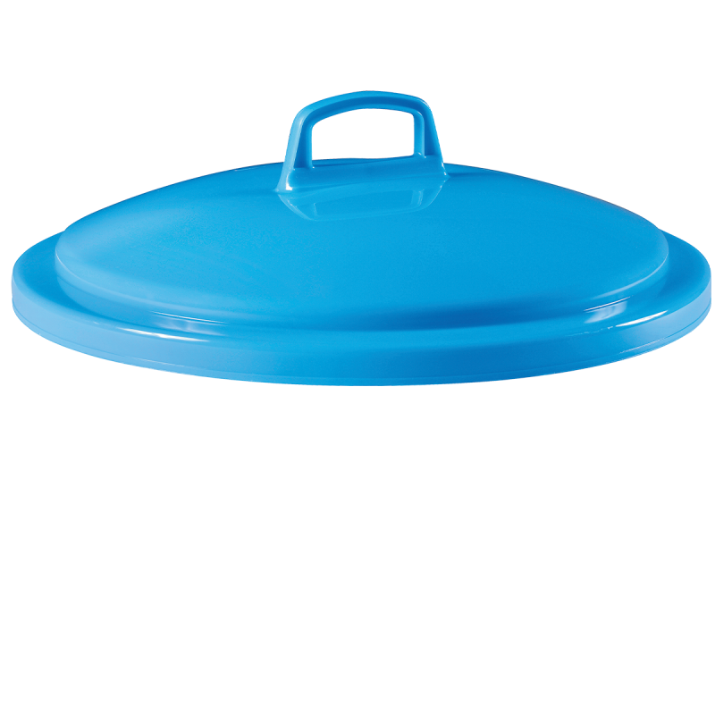Couvercle avec poignée pour poubelle ronde tri sélectif 50L Gilac - Bleu_0