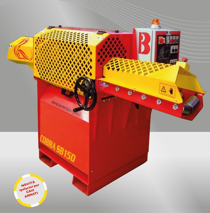 Dénudeuse de câbles Bergamini Cobra SB150 - diamètre 50 à 145 mm - moteur 5.5 kW - certifiée CE_0