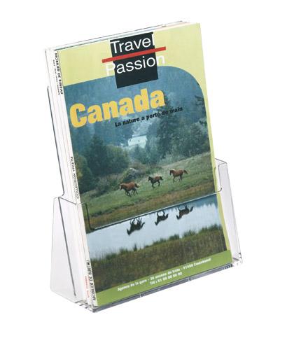 LOT DE 2 - PRÉSENTOIR DE TABLE 1 CASE A4 TRANSPARENT