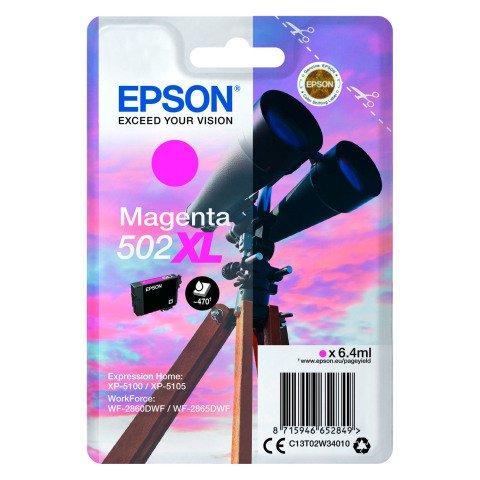 EPSON 502XL CARTOUCHE HAUTE CAPACITÉ MAGENTA POUR IMPRIMANTE JET D'ENCRE - CARTOUCHE AUTHENTIQUE