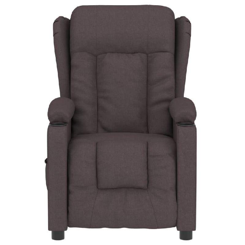 Fauteuil inclinable électrique Marron foncé Tissu Modèle Marvella - 8720286939406_0
