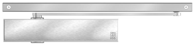 FERME PORTE TS 41 AVEC BRAS GLISSIÈRE B FINITION ARGENT - ECO SCHULTE - 5030011743