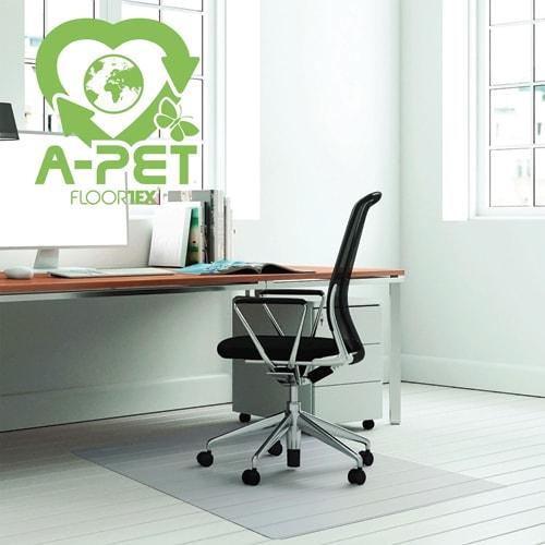 Floortex - Tapis protège-sol écologique en A.P.E.T. 100% recyclable, pour sol dur, 115 x 116 cm_0