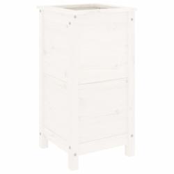 Helloshop26 - Jardinière bac lit surélevé plantes fleurs terrasse jardin 40 x 40 x 78 cm bois massif de pin blanc 02_0037579 - 3000214261539_0