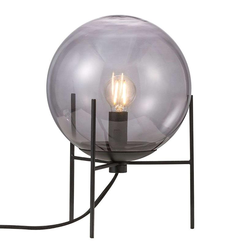 NORDLUX LAMPE À POSER ALTON ABAT-JOUR EN VERRE GRIS FUMÉE