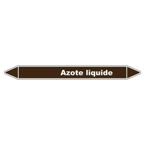 LOT DE 3 - MARQUEUR TUYAUTERIE - AZOTE LIQUIDE - VINYLE LAMINÉ - NFX 08-105 355 X 37 MM