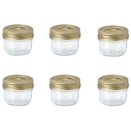 LOT DE 6 TERRINES EN VERRE 500G AVEC COUVERCLE À VIS 100MM - LE PARFAIT - FAMILIA WISS