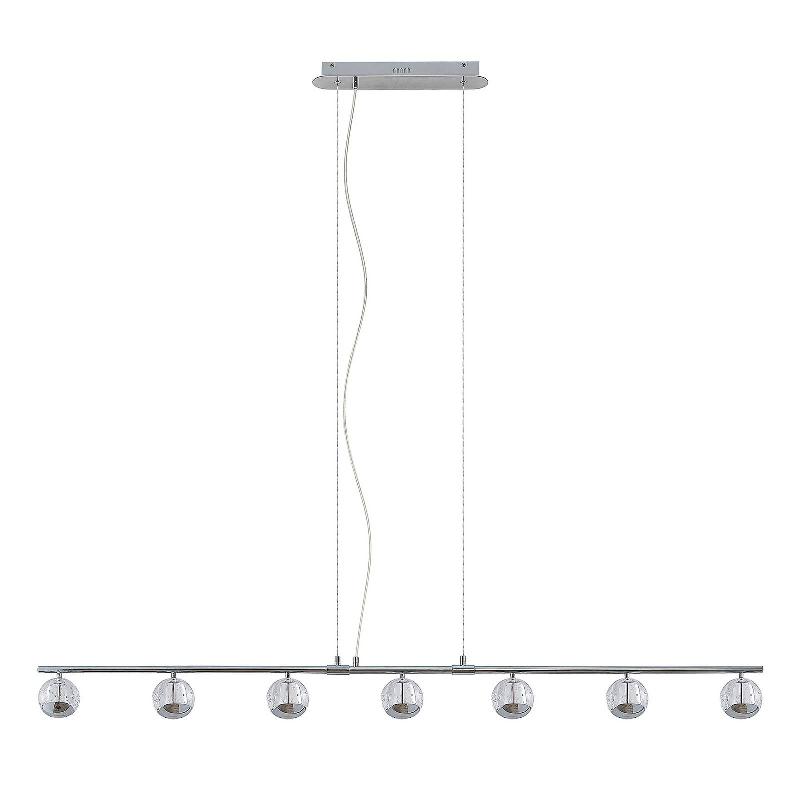 LUCANDE KILIO SUSPENSION LED, À 7 LAMPES, CHROMÉE