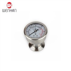 Manomètres à membrane axial - Xiangshan Wenhan Fluid Equipment Co., Ltd. - acier inoxydable - pour pipelines, eau, vapeur et chauffage_0