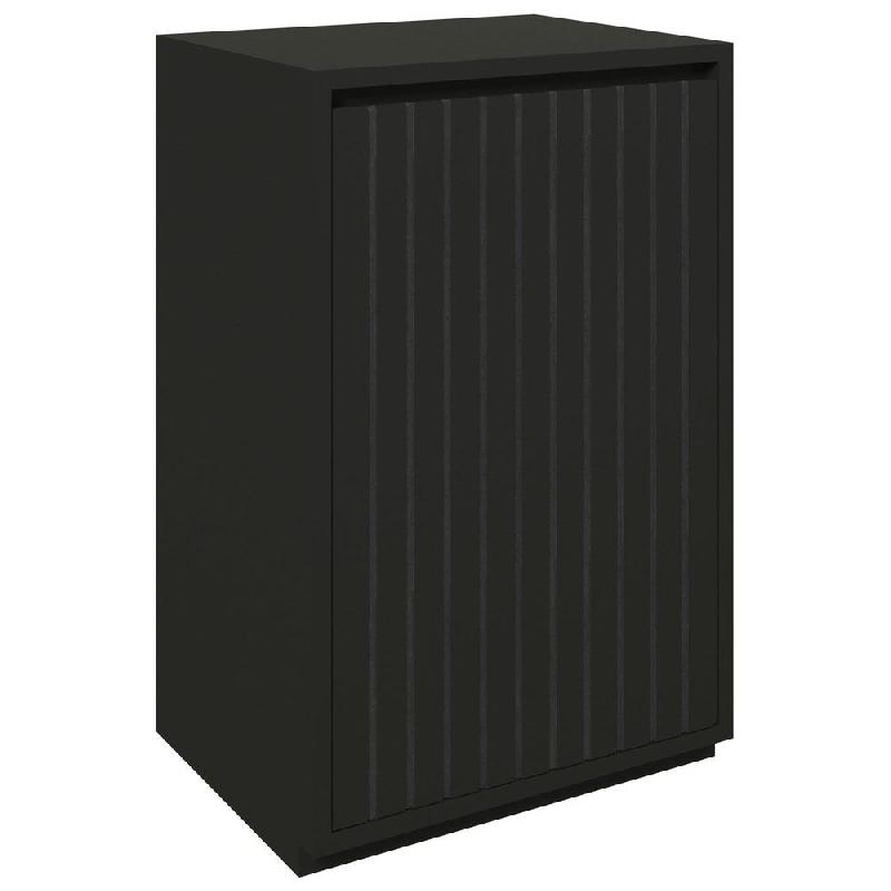 Meuble Vertigo T03 1 porte MDF noir et noir - 60x47x93cm_0
