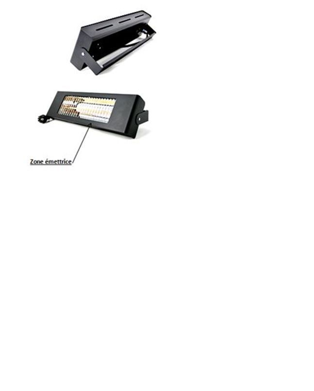 Module chauffage infrarouge IP54 - 1 lampe IRC 1500W 240V - Variation de puissance jusqu'à 100%_0