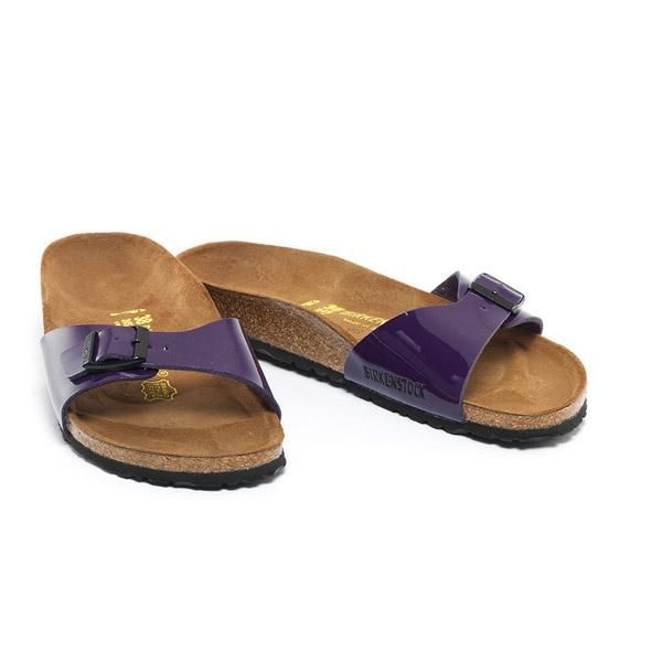 BIRKENSTOCK MULES FEMME MADRID  VERNIS VIOLET BIRKO-FLOR® TONGS & SANDALES FEMME