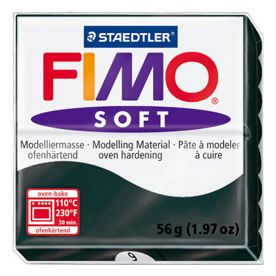 PÂTE A CUIRE FIMO SOFT 56 G / NOIR