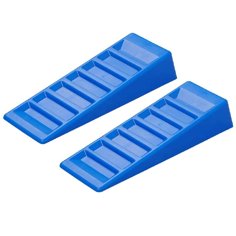 Proplus 2 pcs niveleurs de caravane 75 mm plastique bleu 424754_0