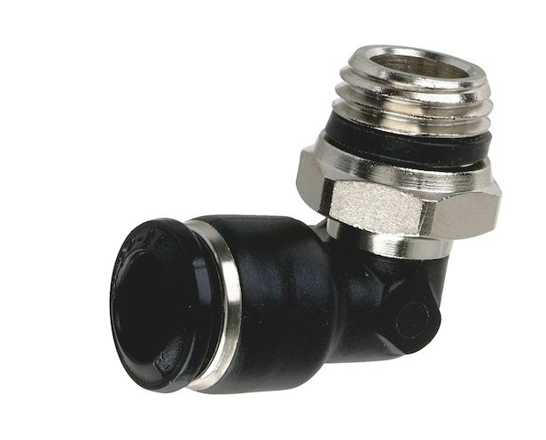 Raccord pour air comprimé - Wurth - polyamide PA 6.6/laiton - à piquage mâle conique - équerre orientable_0