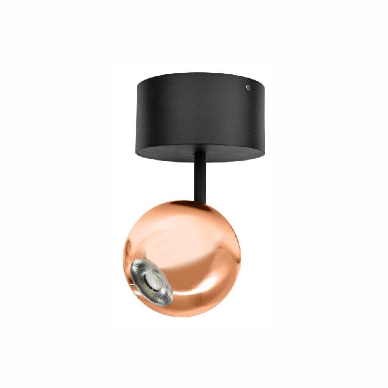 Spot de plafond LED Bora Surface 8,5 W 36° 3000 K Or rose, spot sphérique orientable à rendu des couleurs élevé - Beneito & Faure - 8436590200636_0