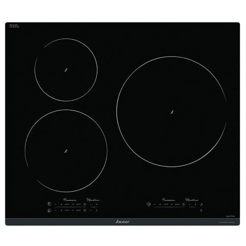 TABLE DE CUISSON INDUCTION 3 FOYERS SAUTER - SPI9544B - SAUTER