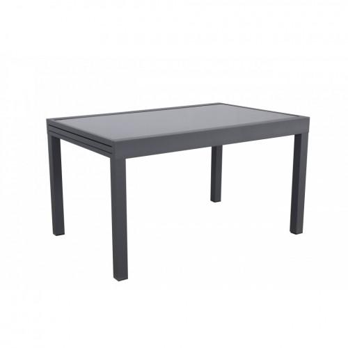 TABLE DE JARDIN EXTENSIBLE ALU LIO - 135/270CM-10 PLACES- ANTHRACITE AVRIL PARIS