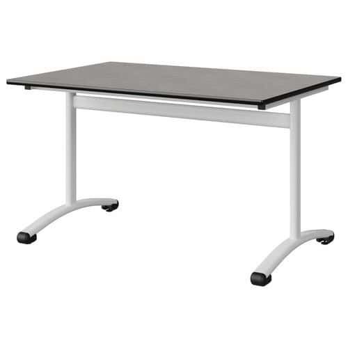 TABLE MALIBU 120X80 T5 DL STRA BÉTON F186/NOIR BLC 9016