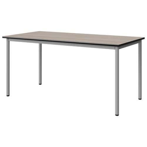 TABLE MALIBU 160X80 T6 4P STRA ACACIA/NOIR GRIS 9006 - MANUTAN EXPERT