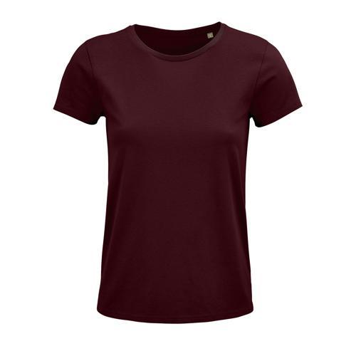 TEE-SHIRT PERSONNALISABLE FEMME COTON ORGANIQUE BIO JERSEY 150 BORDEAUX