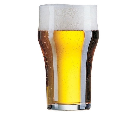 VERRE À BIÈRE EMPILABLE, 34 CL - AVEC REPÈRE DE REMPLISSAGE À 30 CL - ARCOROC NONIC